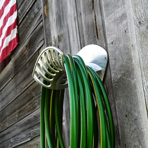 Kings County Tools Garden Water Hose Holder for 200ft 1/2" Hosing, Silver - size: 16-Inch