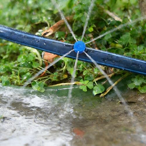 100Pcs Drip Irrigation Emitters,Adjustable Irrigation Drippers Sprinklers - color: Blue-100pcs