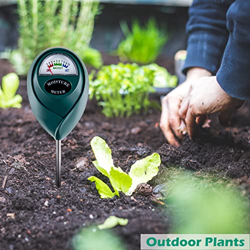 Soil Moisture Meter for House Plants, Plant Water Meter,Plant Moisture Meter for House Plants and Outdoor Plants, No Batteries Required (Green) (Pack of 2) - size: 7 Inch (Pack of 2)