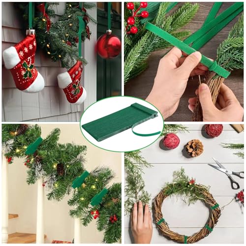100Pcs 8-Inch Green Nylon Adjustable Plant Ties & Cable Straps - size: 8 in x 0.5 in