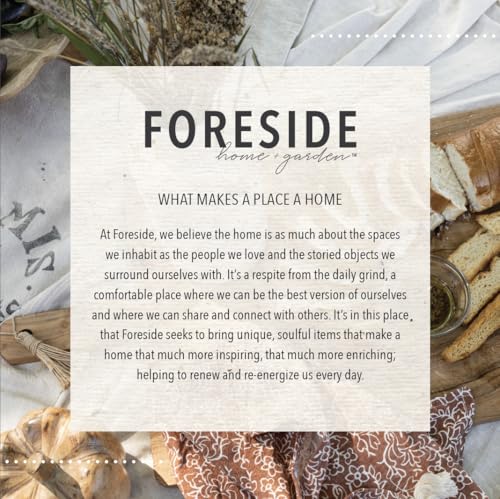 Foreside Home and Garden Ticking Stripe 5 Bud Vase Holder Glass Wood & MDF by Foreside Home & Garden