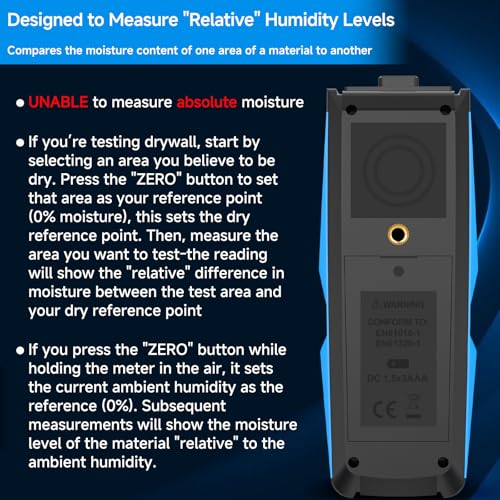 Moisture Meter for Wood Pinless Moisture Tester Firewood Moisture Reader