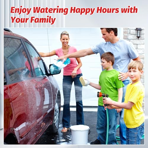 AUTOMAN-Garden-Hose-Nozzle, 2 Pack ABS Water Spray Nozzle with Heavy Duty 7 Adjustable Watering Patterns,Slip Resistant for Watering Plants,Lawn& Garden,Washing Cars,Cleaning, Orange - color: Orange