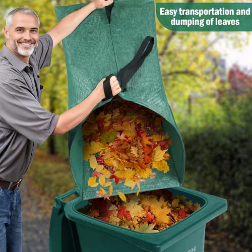 60 Gallon Leaf Collector, Collapsible Lawn & Leaf Bag for Yard Cleanup
