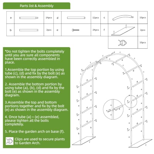 Thickened Metal Garden Arch with Detachable Base, 16mm Rust-Resistant Archway for Climbing Plants, Dual Size Convertible Arbor for Wedding & Party & Garden Decoration - style: Thickened 16mm tube with base