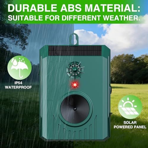 2 Pack Ultrasonic Bird Repellent Devices Outdoor Pigeon&Geese Deterrent