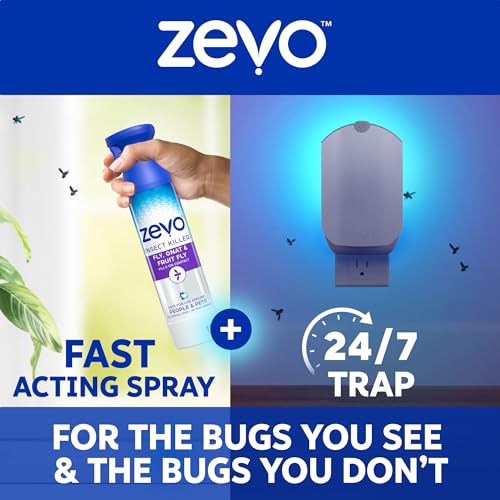 Zevo Flying Insect Bug Aerosol Spray, Kills Flies & Fruit Flies, 3 Bottles - style: 3 Flying Insect Killer