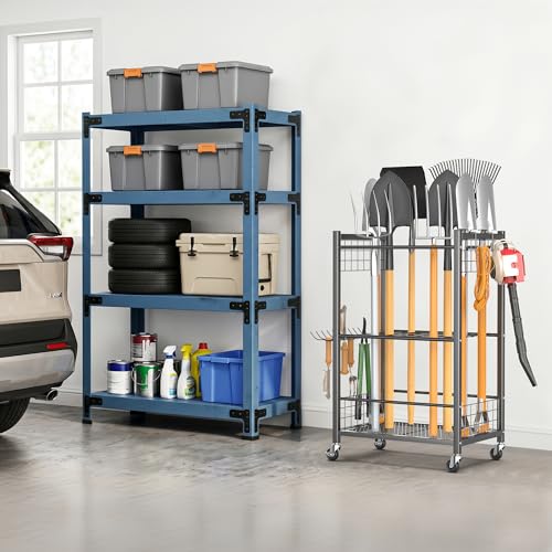 Ultrawall Garden Tool Organizer with Wheels, Yard Tool Storage Stand - size: Medium