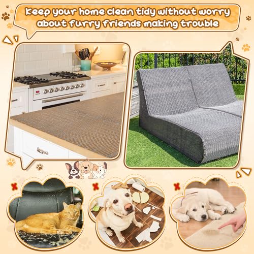 Sanwuta 2 Pcs 26.3 ft Cat Spike Mat Outdoor Deterrent Mat, Gray - color: Gray
