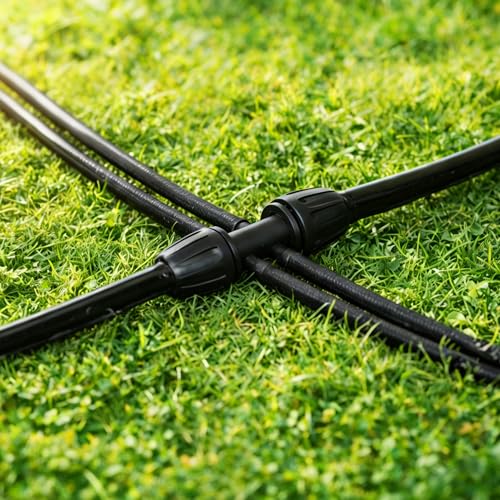 MIXC 100ft Soaker Hose, 1/4" Drip Irrigation Tubing Kits with Fittings - size: 100ft