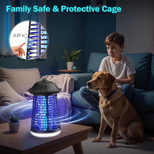 Bug Zapper Indoor Outdoor, Plug‑in Electric Mosquito Insect Killer Lantern