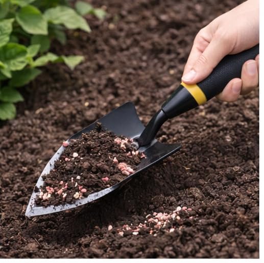 Gardening Hand Trowel – Heavy Duty Carbon Steel with Rubberized Grip, Ideal for Soil Digging, Planting & Transplanting