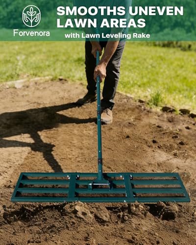 Lawn Leveling Rake, 45 x 10, Yard Leveler Tool for Soil - size: 45 Inches