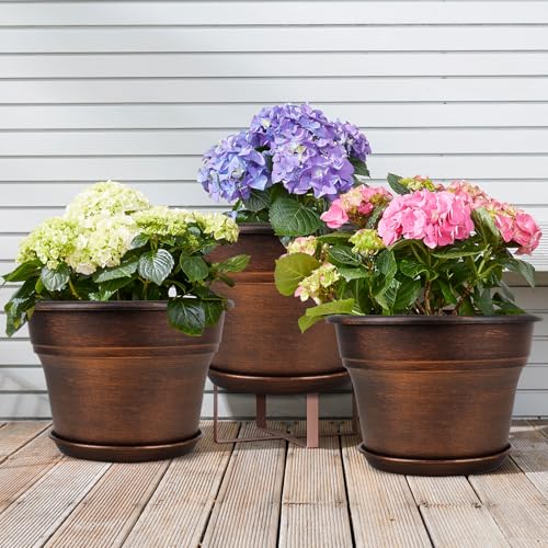 Fodetyff Planters-Plant-Pots-Indoor-Outdoor, 8 inch 4 Pack Copper - color: Copper, size: 8 inch-4 pack