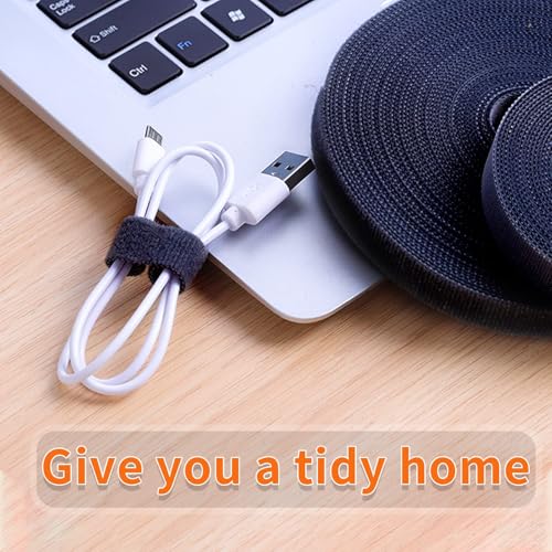 IFNOW 32FT Reusable Fastening Tape Cable Ties Double-Sided Hook-and-Loop Cable Management Tape Strength and Durability 0.4''/Width (1, Green) - color: Green