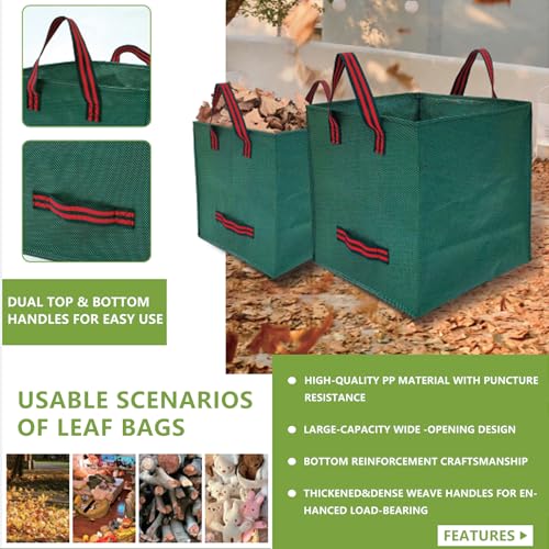 Yard Waste Bags, Reusable Weed Garden Leaf Bags(72 Gallon Square) - color: 79 Gallon Square