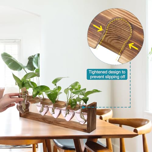 Plant Terrarium Hanging Propagation Stations Gift for Women - color: Pink