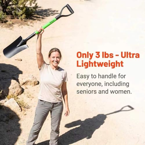 45 Inch Trenching Shovel Drain Spade Sharp Shooter Narrow Fiberglass Green