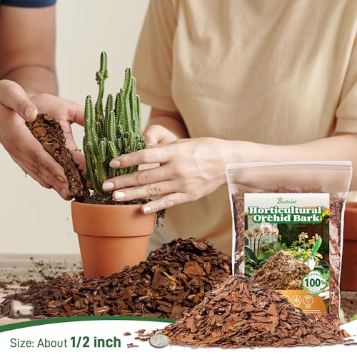 2qt Orchid Bark Horticultural Grade- Natural Mulch for Potted Plants, Root Development of Orchid Plants and Garden Soil Amendment Mix - size: 2 Quarts