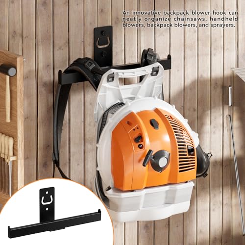 Backpack Leaf Blower Hanger, Heavy Duty Chainsaw Wall Mount,1 Pack - color: Black 1 Pack