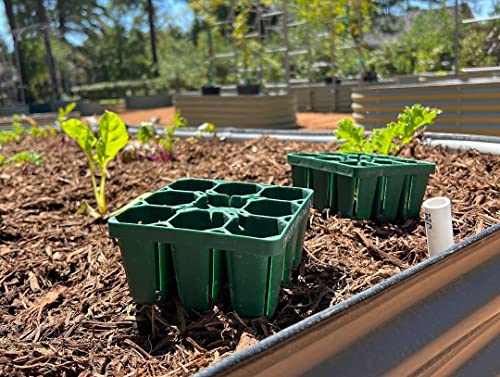 Vego garden Standard Seedling Trays Without Lids, 32 Pack for Seedlings Reusable Propagator Growing Starter Tray, Germination Trays Kit for Greenhouse/Garden (8-Cell per Tray) - size: 32 Packs, style: 8 Cells Standard Size