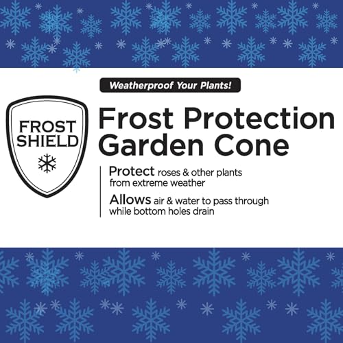 Greenscapes Frost Protection Plant Cone, Reusable Winter Rose Cover, Insulated Shrub Shield, Breathable Cold Weather Plant Protector for Outdoor Gardens, 2 Pack