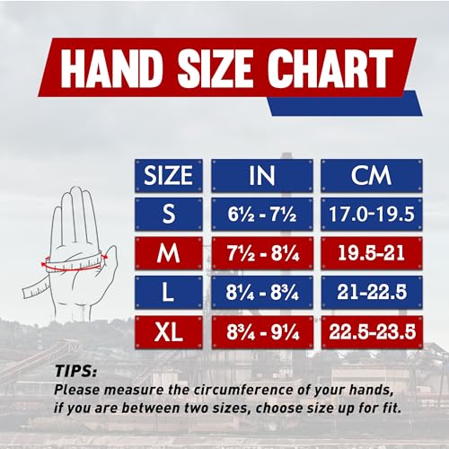HANDLANDY Mens Work Gloves Touch screen, Utility Mechanic Gloves, Flexible Breathable Fit- Padded Knuckles & Palm - color: Black Gold, size: Large