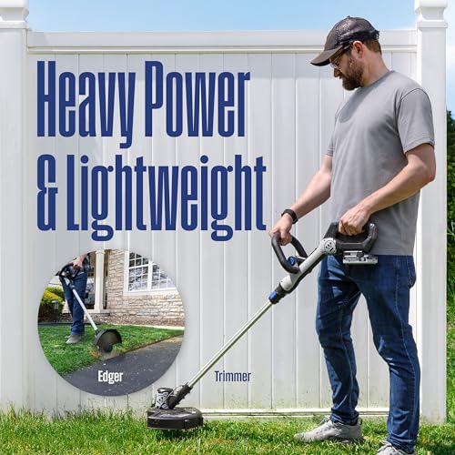 Westinghouse 20V 2-in-1 Cordless String Trimmer and Edger, 12 Inch Cutting Path with 2.0Ah Battery and Charger - style: 20V String Trimmer
