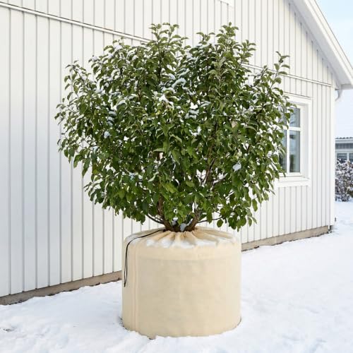 2 Pack Plant Winter Protection Pot Cover, 27"x25" Anti-Frost Flower Pot Bag - color: L-2pcs