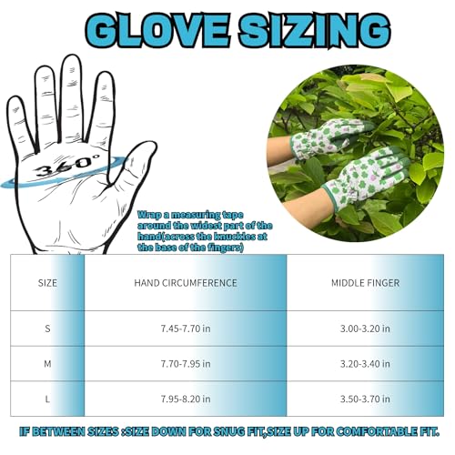 Cute Pattern Gardening Gloves,Thornproof Garden Glove,Gardener Gift - color: 1 Pair Per Pack-green Leaf, size: Medium