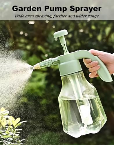 51oz/68oz Handheld Garden Pump Sprayer with Adjustable Nozzle Pressure Sprayer Hand Atomizer for Home Cleaning,Garden,Car Detailing & Washing (51ozGreen) - color: 51ozGreen