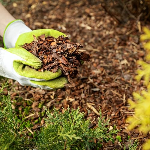 GARDENWISE Premium Brown Wood Mulch for Landscaping, Gardens, Lawns, Potting Media, and Potted Plants (0.2 CF - 4.8 L - 5 QTS) - color: Brown Wood Mulch, size: 0.2 CF - 4.8 L - 5 QTS