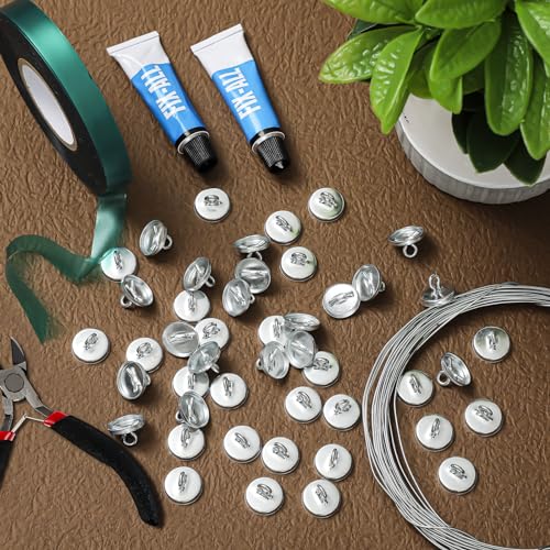 WILLBOND 80 Pcs Plant Anchors Kit for Vine Wall Stucco Trellis, Silver - color: Silver