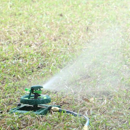 STYDDI Pattern Impulse Sprinkler for Medium to Large Yard Areas, Customizable Watering Pulsating Sprinklers for Yard, Lawn Impulse Sprinkler for Irregular Shapes, Covers up to 5,800 Sq. Ft