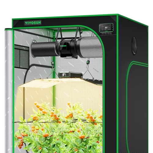 VIVOSUN Smart Grow Tent Kit 4x4, 4-Plant WiFi-Integrated Grow System - size: 48"x48"x80"