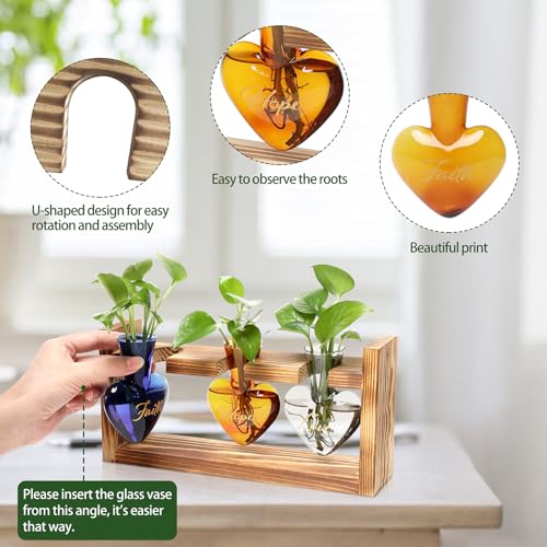 Plant Terrarium Propagation Stations Hydroponics - color: Color 3(Faith Hope Love)