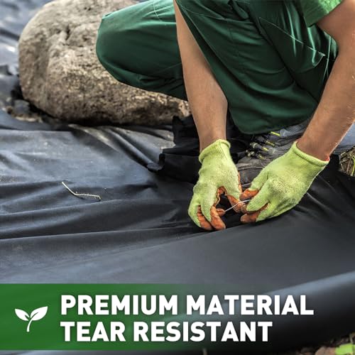 HOOPLE 4ftx180ft Weed Barrier Fabric Heavy Duty | Landscape Fabric | Commercial Woven Geotextile for Gardens, Driveways & Flower Beds | Thick Weed Control Landscaping Fabric - size: 4ft*180ft