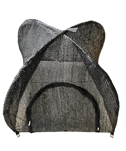 2-Pack Black Pop Up Plant Shade Tent, 22x22x23 Inch 80% Sun Shade Cover - color: Black, size: 22 x 22 x 23 Inch