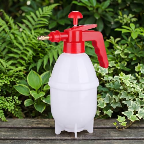 1.5L Garden Pump Sprayer, Handheld Pressure Bottle, Red&White - color: White