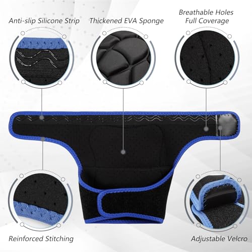 Wanlvhu Women Men Knee Pads for Gardening, House Cleaning, Construction Work, Volleyball, Adjustable Flooring Kneepads Kneeling Cushion with Thick EVA Foam Padding (Blue, X-Large) - color: Blue, size: X-Large