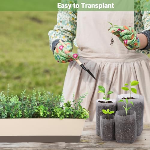 GREANER 400PCS Nursery Bags for Plants, Mixed Sizes Potting Bags for Indoor Outdoor Planting, Plant Nursery Pouches for Seed Starting, Soil Transplant, Home Garden Supply - size: 4"x5"x6"x7"/400pcs