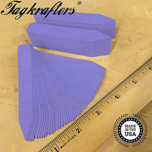 4" x 5/8" Lavender Premium Pot Stakes - 500 Pcs - Plastic Plant Tags and Labels - Nursery Garden Tree Labels Waterproof Writeable | Made in The USA |