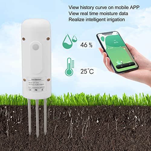 Fockety Plant Monitor Soil Test Kit,Flower Care Soil Tester for Zigbee Smart Plant Intelligent Sensor Plants Detector Bluetooth Monitor for Light Fertility Temperature