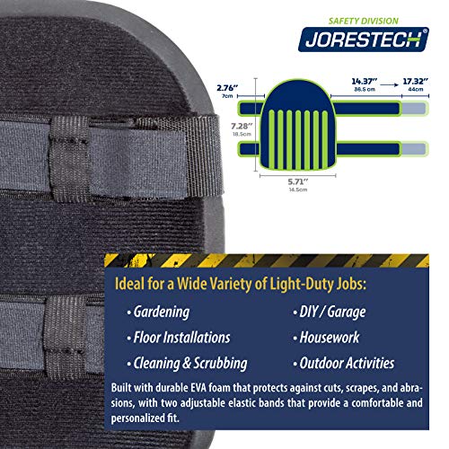 JORESTECH Home and Garden Protective Knee Pads – Waterproof EVA Foam Caps for Comfort – (Model KP-03)