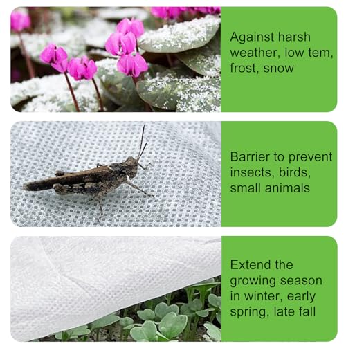 Plant Covers Freeze Protection 10x20ft Frost Cloth for Winter Outdoor - size: 10'x20'