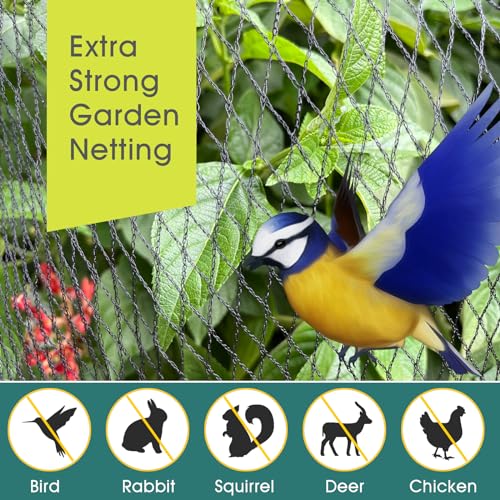 Bird Netting for Garden Protection, 13 x 40FT Anti Bird Mesh Garden Netting - size: 13 x 40 FT