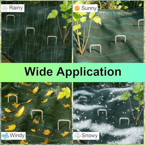 25 Pcs Landscape Staples, 6 Inch Galvanized U-Shaped Pins Stakes