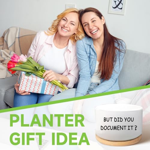 Office Desk Shelf Decor, Ceramic Succulent Plant Pot (Plants Not Included) - style: But did you document it
