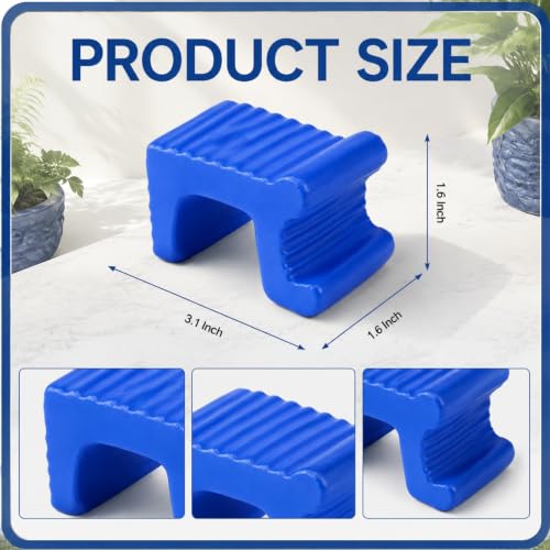 LemonRoad 12 Set Terra Cotta Cement Pot Feet for Outdoor Planters,Blue - color: Blue
