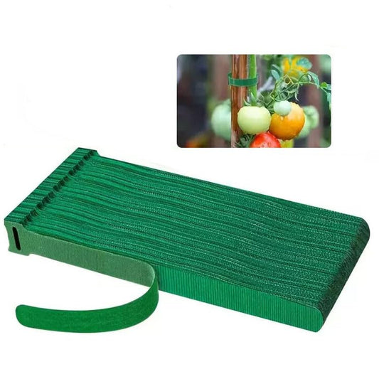 100PCS 6 Inch Reusable Plant Tape,Adjustable Plant Ties with Hook and Loop Design,Soft Garden Ties for Climbing Plants Vines and Outdoor Plants(Green)